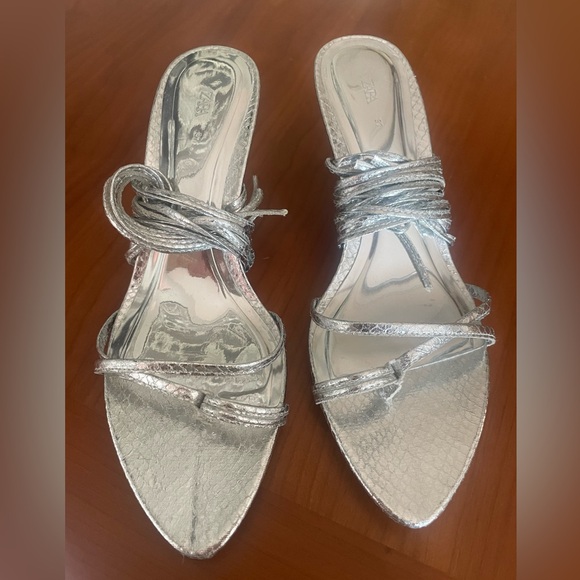 Zara metallic lace-up heels - Picture 8 of 8